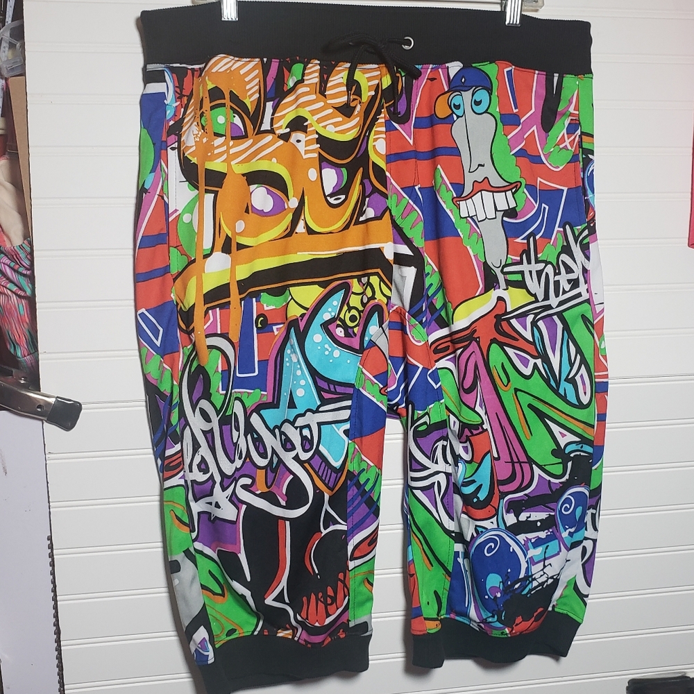 Royal Blue Apparel Graffiti Shorts